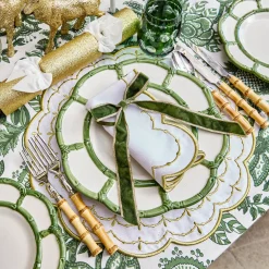 Olivia White & Gold Napkins (Set of 4)