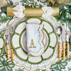 Olivia White & Gold Napkins (Set of 4)