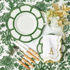 Olivia White & Gold Napkins (Set of 4)