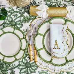 Olivia White & Gold Napkins (Set of 4)
