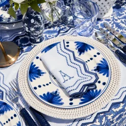 Olympia Blue Embroidered Napkins (Set of 4)