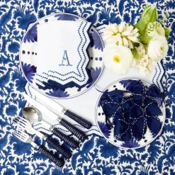 Olympia Blue Embroidered Napkins (Set of 4)