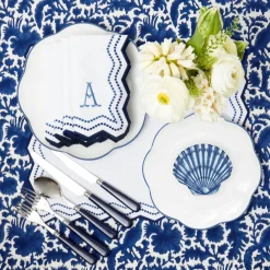 Olympia Blue Embroidered Napkins (Set of 4)