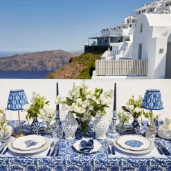 Olympia Blue Embroidered Napkins (Set of 4)