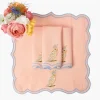Parrot Coral Linen Napkins (Set of 4)