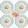 Patricia Blue Bamboo Dinner & Starter Plates (Set of 8)