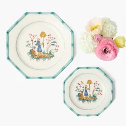 Patricia Blue Bamboo Starter Plate