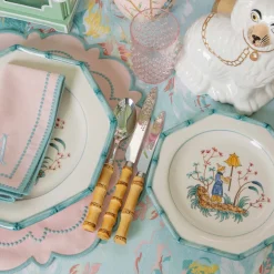 Patricia Blue Bamboo Starter Plate