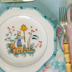 Patricia Blue Bamboo Starter Plate