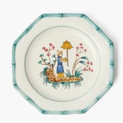 Patricia Blue Bamboo Starter Plate