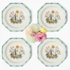 Patricia Blue Bamboo Starter Plates (Set of 4)