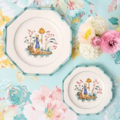 Patricia Blue Bamboo Starter Plates (Set of 4)