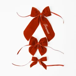 Personalisable Burnt Orange Bow