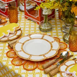 Petal Bamboo Ceramic Dinner Plate