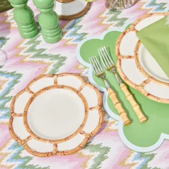 Petal Bamboo Ceramic Dinner Plate