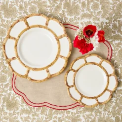 Petal Bamboo Ceramic Dinner Plate