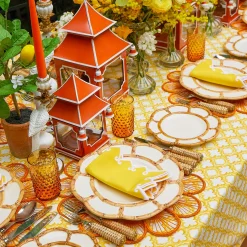 Petal Bamboo Ceramic Dinner & Starter Plates (Set of 8)