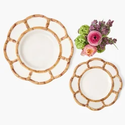 Petal Bamboo Ceramic Starter Plate