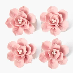 Petal Pink Fiore Napkin Rings (Set of 4)