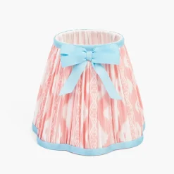 Pink & Blue Ikat Bow Lampshade (18cm)