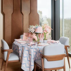 Pink & Blue Ikat Tablecloth