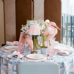 Pink & Blue Ikat Tablecloth