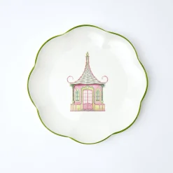 Pink & Green Pagoda Starter Plate