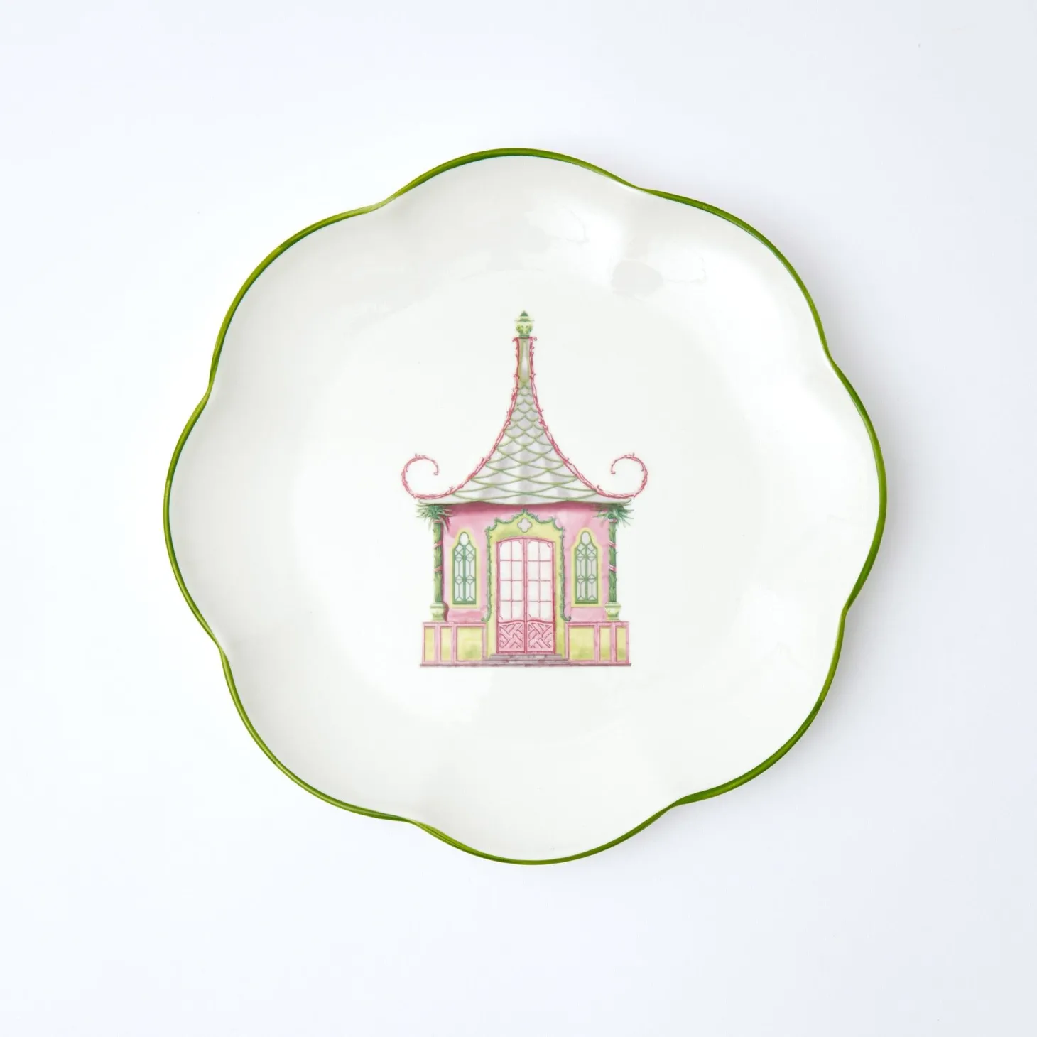 Pink & Green Pagoda Starter Plate