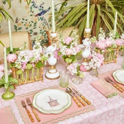 Pink & Green Pagoda Starter Plate