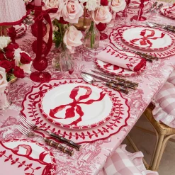 Pink & Red Bow Laurel Placemats (Set of 4)