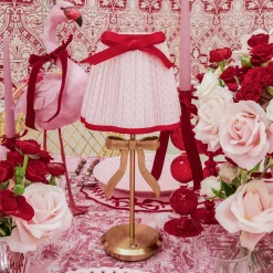 Pink & Red Lotus Bow Lampshade (18cm)