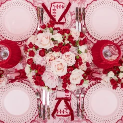 Pink Basketweave Dinner Plate (Set of 4)