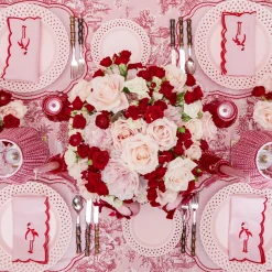 Pink Basketweave Starter Plate (Set of 4)
