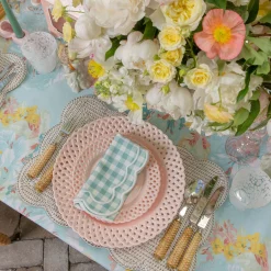 Pink Basketweave Starter Plate (Set of 4)