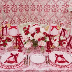 Pink Basketweave Starter Plate (Set of 4)