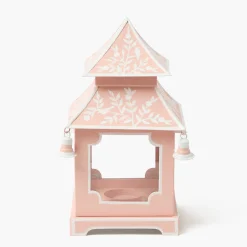 Pink Chinoiserie Pagoda Lantern