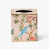 Pink Chinoiserie Tole Tissue Box
