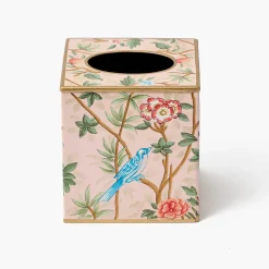 Pink Chinoiserie Tole Tissue Box