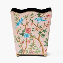 Pink Chinosierie Tole Bin