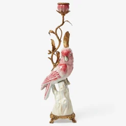 Pink Cockatiel Candle Holder