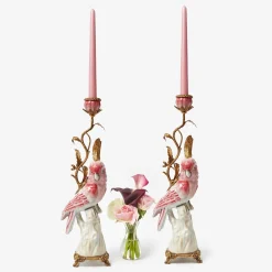 Pink Cockatiel Candle Holder