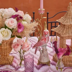 Pink Cockatiel Candle Holder