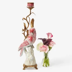 Pink Cockatiel Candle Holder