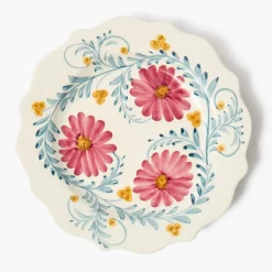 Pink Flowers Dinner Plates (Set of 4)
