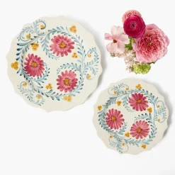 Pink Flowers Starter Plate