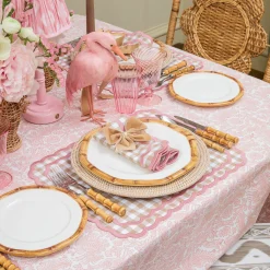 Pink Fluted Water Glasses (Set of 4)
