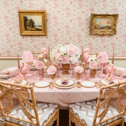 Pink Fluted Wine Glasses (Set of 4)