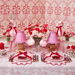 Pink Frilled Silk Lampshade (18cm)