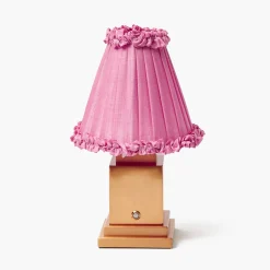Pink Frilled Silk Lampshade (18cm)