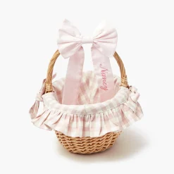 Pink Gingham Basket